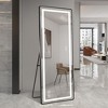 NicBex Full Length Mirror, Large Floor Full Body Mirrors with LED & Bracket for Bedroom Living Room Entryway, Black - 2 of 4