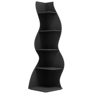 Tribesigns 5-Tier Corner Bookshelf, Small Bookcase with Unique Shape