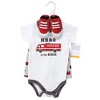 Hudson Baby Infant Boy Cotton Bodysuit, Shorts and Shoe Set, Firetruck Hero - 2 of 4