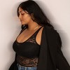 Curvy Couture Women's Plus Size No Show Lace Bodysuit - 4 of 4