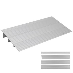 Door Ramp, Threshold Ramp 4'' Rise - 320kg Capacity Aluminum Floor Transition Strip for Wheelchair, Scooter, Motorhome, Pets, Truck - 1 of 4