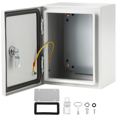 Outdoor Electrical Box, Steel Enclosure, IP66 Waterproof & Dustproof, Electrical Junction Box with Mounting Plate for Indoor Outdoor Use