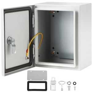 Outdoor Electrical Box, Steel Enclosure, IP66 Waterproof & Dustproof, Electrical Junction Box with Mounting Plate for Indoor Outdoor Use - 1 of 4