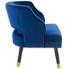 Modway Traipse Button Tufted Open Back Performance Velvet Armchair Navy - 2 of 4