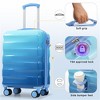 BEAFUP 20" Carry-on Luggage with Cup Holder – Set of 2 Lightweight Glossy Hardshell Suitcases with Spinner Wheels, TSA Lock - 4 of 4