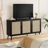 Modern Sideboard Buffet Cabinet with Rattan Doors, 59" Large Storage TV Stand for Dining Room Living Room-3irtyhousy - 2 of 4