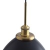 Industrial Farmhouse Pendant Light, Black Dome Shade with Gold Detail for Kitchen, Entryway or Bedroom - 3 of 4