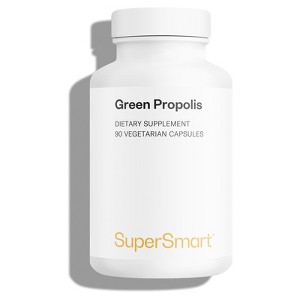 SuperSmart Green Propolis Supplement 1200mg per Day - Patented Natural Green Propolis Extract Brazil | Non GMO & Gluten Free - 90 Vegetarian Capsules - 1 of 1