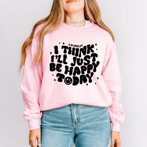Simply Sage Market S.W.Smiley I'll Just Be Happy Today Sweatshirt - 1 of 4