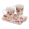Pimpernel Sara Miller London Flamingo Mug & Tray Set, 8.5" L x 4.5" W, Melamine, Dishwasher Safe, Elegant Flamingo Design, Great for Tea or Coffee - 2 of 4