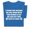 Collections Etc Born with Two Hands to Pet Two Cats Short Sleeve Graphic T-Shirt - 4 of 4