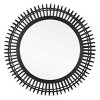 HomeRoots 31" Black Bamboo Pierced Round Accent Mirror - 4 of 4