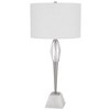 Cal Lighting 150W 3 Way Assen Metal Table lamp with Crystal Font/Marble Base and Drum hardback Fabric Shade - 2 of 2