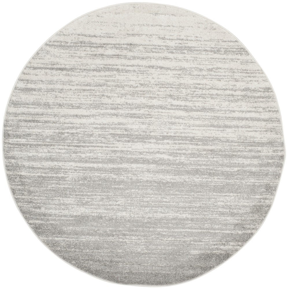 9' Ombre Design Round Area Rug Ivory/Silver - Safavieh