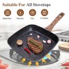 FONTOI 3 Pcs Nonstick Grill Pan for Stove Tops, Versatile Square Grilling Pan, Durable Grill Skillet for All Stoves Cooking, Black, 9.45"*9.45"*1.57" - 3 of 4