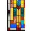 Chloe Lighting Tate Tiffany-Glass Mosaic Design Window Panel 16x26 - 3 of 4