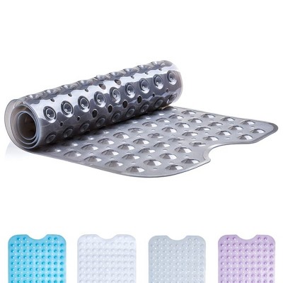 Tranquil Beauty 21 X 21 Clear Gray Square Non-slip Shower And Bath Mats  With Suction Cups Ideal For Kids & Elderly : Target