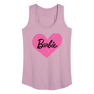 Women's - Barbie - Hand Painted Heart Graphic Racerback Tank - 1 of 4