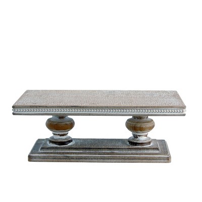 VIP Wood 15.75 in. Brown Pedestal on Double Base Pattern Border