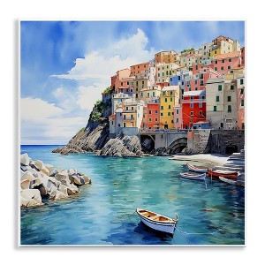 Stupell Industries Cinque Terre Port, 12" x 12" - 1 of 4