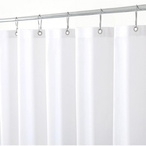 Aoibox Hotel Quality Fabric Shower Curtain Liner, White Water Resistant Bathroom Curtain with Rust Resistant Grommets, Weighted Bottom Hem - 1 of 4