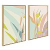 Kate and Laurel Sylvie Delight in the Moment 3 and 4 Framed Canvas by Alicia Schultz, 2 Piece 23x33, Natural - 2 of 4