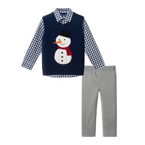 Andy & Evan  Toddler  Snowman Sweater Vest Set - 1 of 4