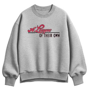 T*U様 UNUSED 22AW US2268 crewneck sweatsh Women's A League Of Their Own Logo Oversized Fleece Crew