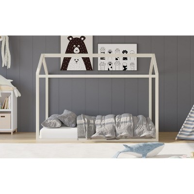 Home Design Perry Twin Solid Wood Canopy Bed