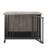 39" Dog Crate Furniture, Chew-Resistant Dog Kennel with Removable Tray, Large Pet House with Lockable Wheels, Decorative Side End Table for Dogs - 4 of 4