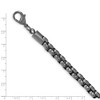 Black Bow Jewelry Mens Stainless Steel Gunmetal Plated Fancy Box Chain Bracelet, 8.5 In - 4 of 4
