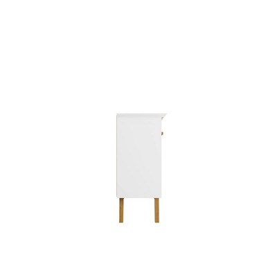 63" White Solid Wood Mid-Century Modern Sideboard