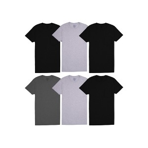 Fruit Of the Loom Men's Short Sleeve Fashion Pocket T-Shirt, Assorted 6 Pack - 1 of 4