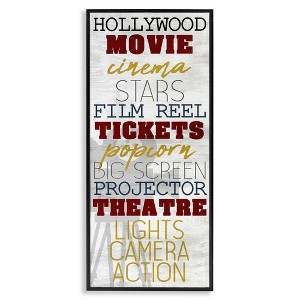 Stupell Industries Vintage Cinema Projector Phrases Framed Giclee Art - 1 of 4