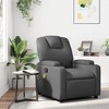 vidaXL Gray Faux Leather Manual Massage Recliner Chair with Cup Holders - Comfortable Lounger for Living Room/Older Adults - 2 of 4