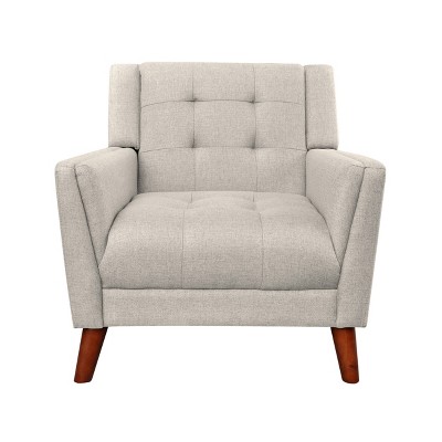 NicBex Accent Chair Mid-Century Modern Fabric Upholstered Armchair Comfy Single Sofa Chair with Wood Legs and Tufted Backrest for Bedroom,Living Room