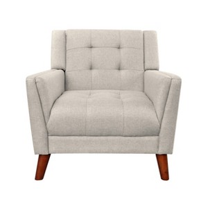 NicBex Accent Chair Mid-Century Modern Fabric Upholstered Armchair Comfy Single Sofa Chair with Wood Legs and Tufted Backrest for Bedroom,Living Room - 1 of 4