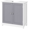 kleankin Vanity Base Cabinet, Under-Sink Bathroom Cabinet Storage with U-Shape Cut-Out and Adjustable Internal Shelf - 4 of 4
