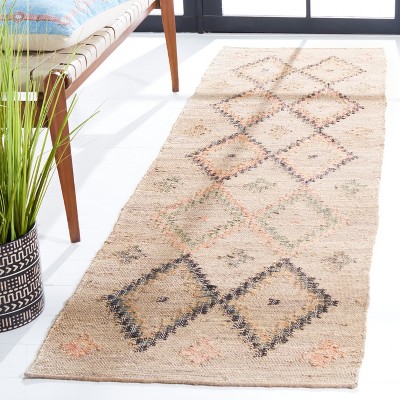Beige and Gold Handmade Wool Cotton Kilim Runner Rug