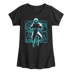 Girls' - Avatar: The Last Airbender - Aang Airbender Fitted Short Sleeve Graphic T-Shirt - 1 of 4