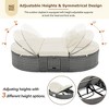 Outdoor Patio Daybed with Adjustable Backrests, 2 Person Patio Lounge Chair with Cushions and Pillows,Garden Conversation Bed for Patio Backyard - 4 of 4