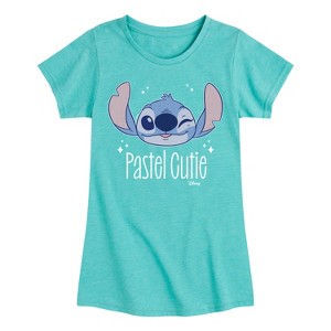 Girls' - Disney - Lilo & Stitch Fitted Short Sleeve Graphic T-Shirt - 1 of 4