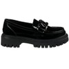 GC Shoes Vita Patent Buckle Lug Sole Platform Loafers - 2 of 4