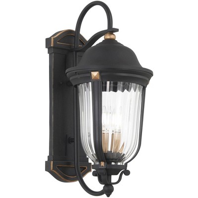 Minka Lavery Vintage Outdoor Wall Light Fixture Sand Coal 28" Clear Seedy Glass for Post Exterior Barn Deck House Porch Yard Patio