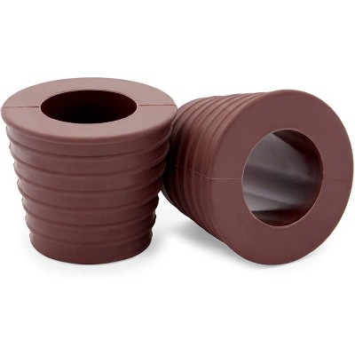 Okuna Outpost 2 Pack Umbrella Cone Wedge Plug for Patio Table, Fits 1.5 in. Umbrella, Hole Opening 1.9 to 2.5 in., Brown