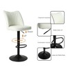 Resenkos Counter Bar Stools, Counter Stool,Swivel Bar Stools Set of 2,Modern Armless Barstool Chairs with Backs for Kitchen Island,White - 2 of 4
