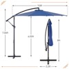 DOMETOUR 9.8FT Offset Patio Umbrella, Cantilever Outdoor Sun Shade, Easy Tilt, UV Protection for Backyard, Lawn, Garden, Pool - 2 of 4