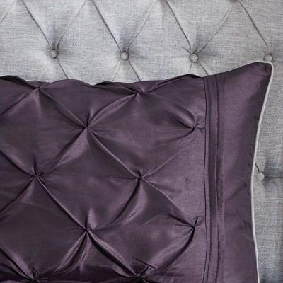 Plum King 7-Piece Tufted Comforter Set with Decorative Pillows