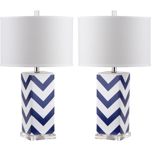 Penelope Table Lamp (Set of 2) - Navy - Safavieh , Blue