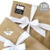 Big Dot of Happiness Adult 40th Birthday - Gold - Assorted Birthday Party Gift Tag Labels - To and From Stickers - 12 Sheets - 120 Stickers - 2 of 4